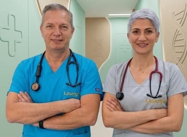 Dr. Iluță Sorin Gabriel și dr. Olar Emilia, medicii Centrului Medical Lasergo